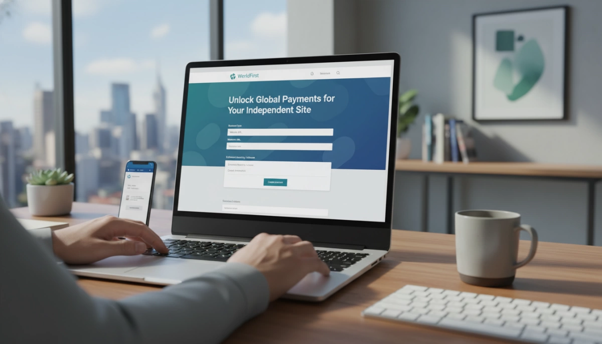 WorldFirst account setup for independent sites payment