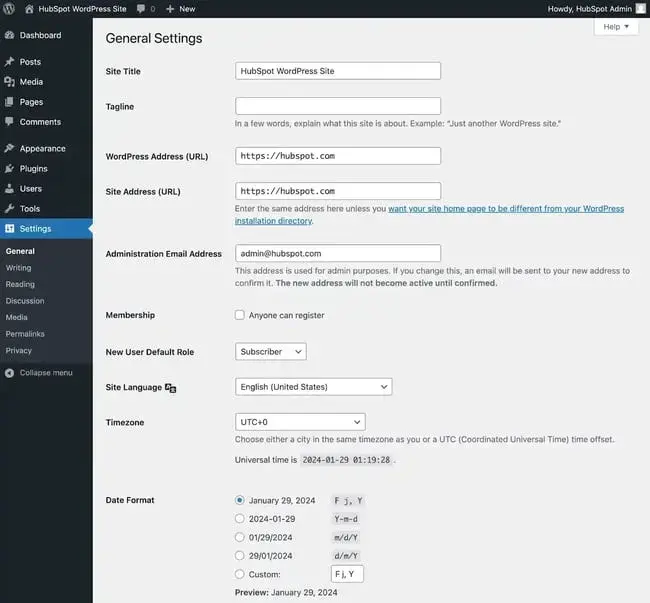 how to manage general wordpress settings.webp